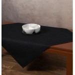 Τραπεζοκαρέ (135x135) Μονόχρωμο Ψάθα Newhome 9925 Μαύρο