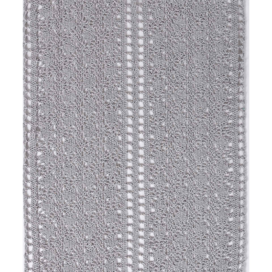 Διακοσμητική Πλεκτή Τραβέρσα (32x160) Μονόχρωμη με Μύτη Newhome C210 Γκρι