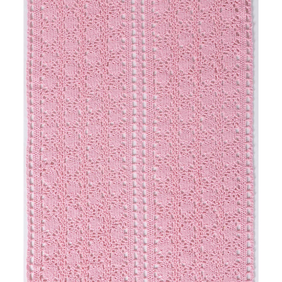 Διακοσμητική Πλεκτή Τραβέρσα (32x160) Μονόχρωμη με Μύτη Newhome C210 Ροζ