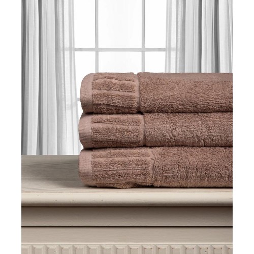 Πετσέτα Προσώπου (50x100) Βαμβακερή Newhome Μελωδία Ανοιχτό Καφέ