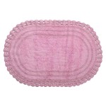 Πατάκι Μπάνιου (70x140) Βαμβακερό με Δαντέλα Newhome Oval Amethyst