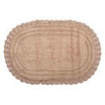 Πατάκι Μπάνιου (70x140) Βαμβακερό με Δαντέλα Newhome Oval Μπεζ