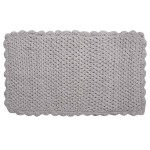 Πατάκι Μπάνιου (70x140) Βαμβακερό Newhome Πλεκτό Γκρι