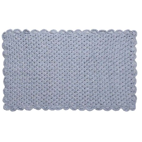 Πατάκι Μπάνιου (60x100) Βαμβακερό Newhome Πλεκτό Σιέλ