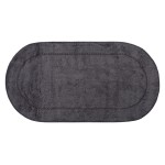 Πατάκι Μπάνιου (50x80) Βαμβακερό Οβάλ Newhome Rococo Anthracite