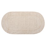 Πατάκι Μπάνιου (50x80) Βαμβακερό Οβάλ Newhome Rococo Ivory