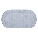 Πατάκι Μπάνιου (50x80) Βαμβακερό Οβάλ Newhome Rococo Sky blue