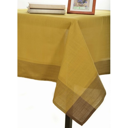 Τραπεζομάντηλο 8 Ατόμων (160x220) Μονόχρωμο Με Φάσα Newhome NX031 Λαδί