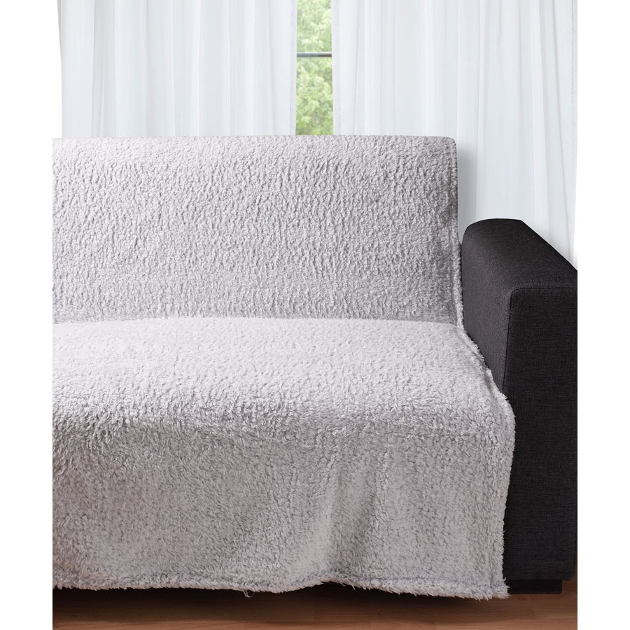 Ριχτάρι-Κουβέρτα για Καναπέ (150x200) Γούνινο Newhome Fleece 033 silver