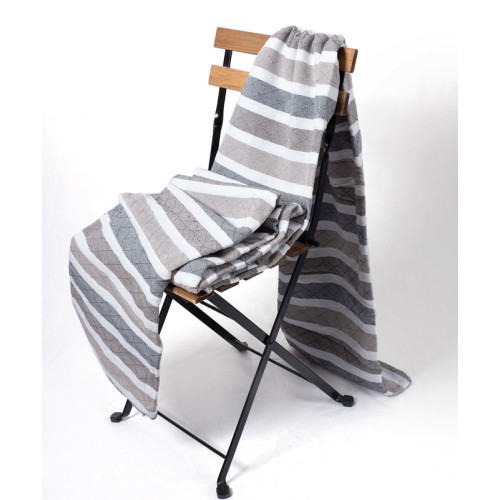 Ριχτάρι για Τριθέσιο Καναπέ (180x320) βαμβακερό Newhome 17250 μπεζ-γκρι