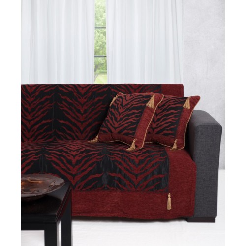 Σετ ριχτάρια 3 τεμαχίων σενίλ Newhome 306 μαύρο-κόκκινο