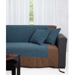 Σετ Ριχτάρια 3 Τεμαχίων (Πολυθρόνα|Διθέσιος|Τριθέσιος) Σενίλ Newhome 602 κλαδί μπλε