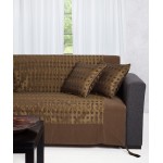 Σετ Ριχτάρια 3 Τεμαχίων (Πολυθρόνα|Διθέσιος|Τριθέσιος) Σενίλ Newhome 602 πουά λαδί