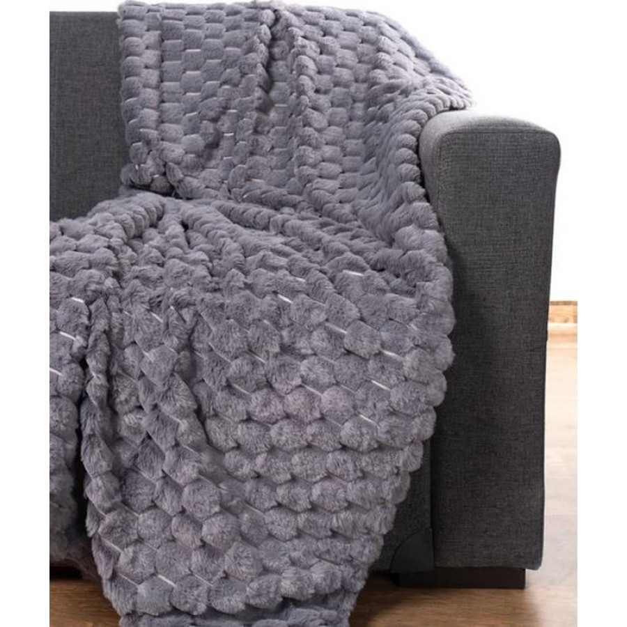 Ριχτάρι Γούνινο για Πολυθρόνα (130x160) Newhome Mink grey