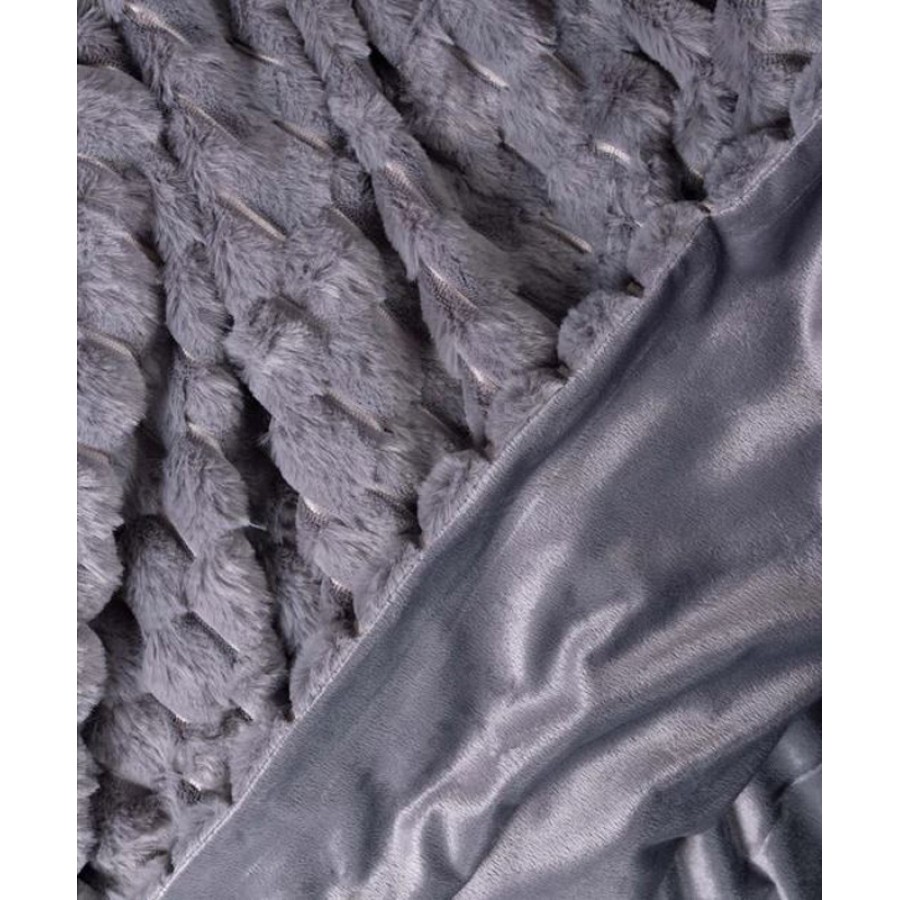 Ριχτάρι Γούνινο για Πολυθρόνα (130x160) Newhome Mink grey