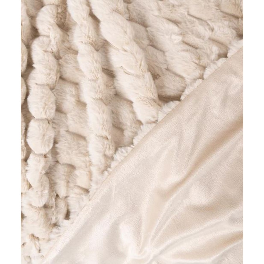 Ριχτάρι Γούνινο για Διθέσιο Καναπέ (170x220) Newhome Mink ivory