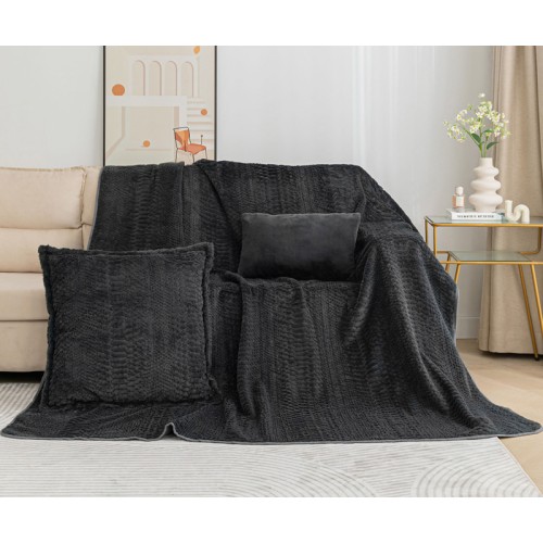 Ριχτάρι Γούνινο για Πολυθρόνα (180x180) αντιολισθητικό Newhome NX201 ανθρακί