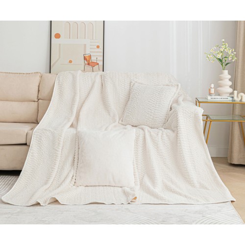 Ριχτάρι Γούνινο για Πολυθρόνα (180x180) αντιολισθητικό Newhome NX201 ivory