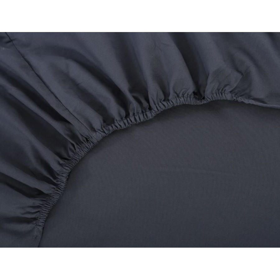 Κατωσέντονο με Λάστιχο Διπλό (165x200+35) Βαμβακερό Newhome Essentials Turbulence (Ανθρακί)