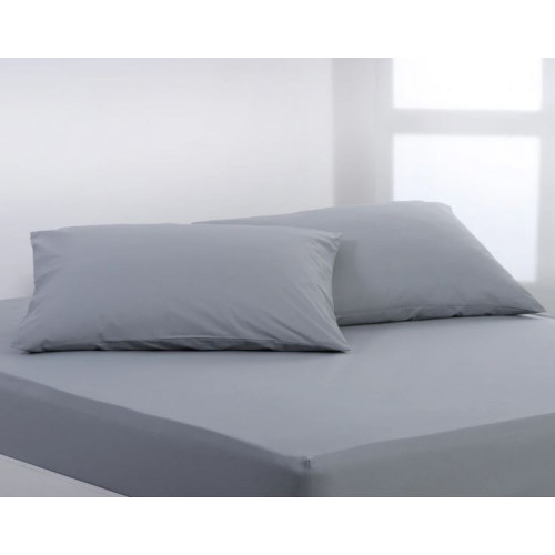 Πανωσέντονο-Σεντόνι χωρίς Λάστιχο Μονό (165x267) Βαμβακερό Newhome Essentials Quarry (Γκρι)