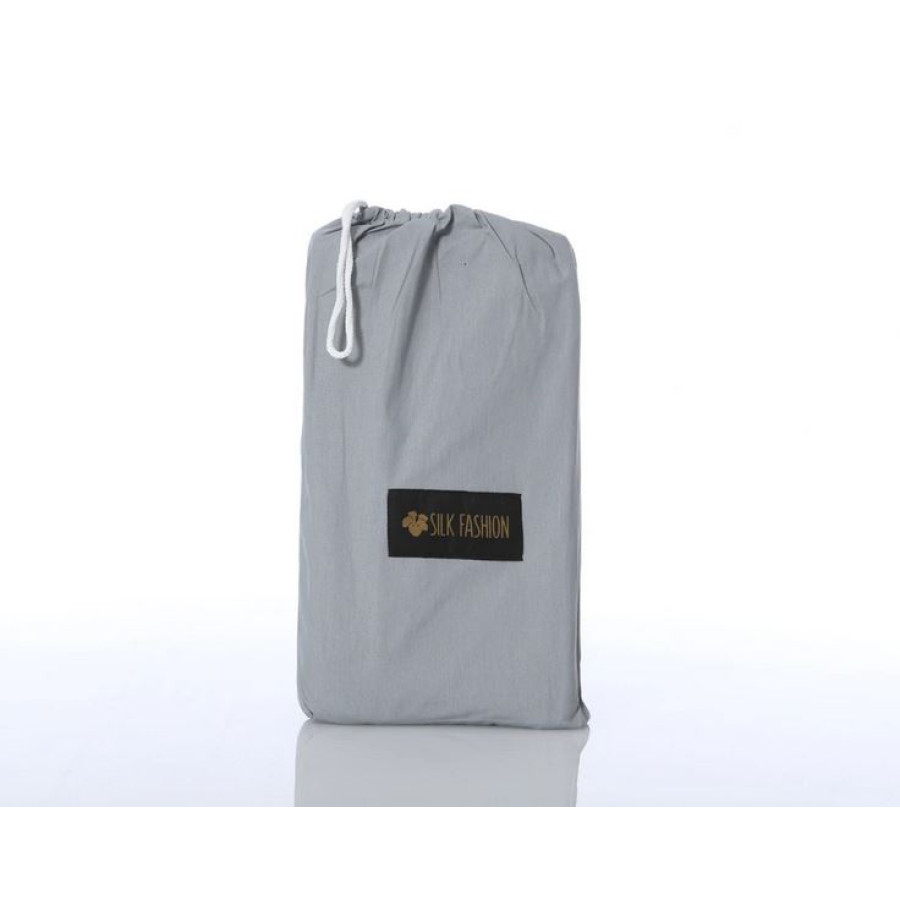 Κατωσέντονο με Λάστιχο Ημίδιπλο (125x200+35) Βαμβακερό Newhome Essentials Quarry (Γκρι)