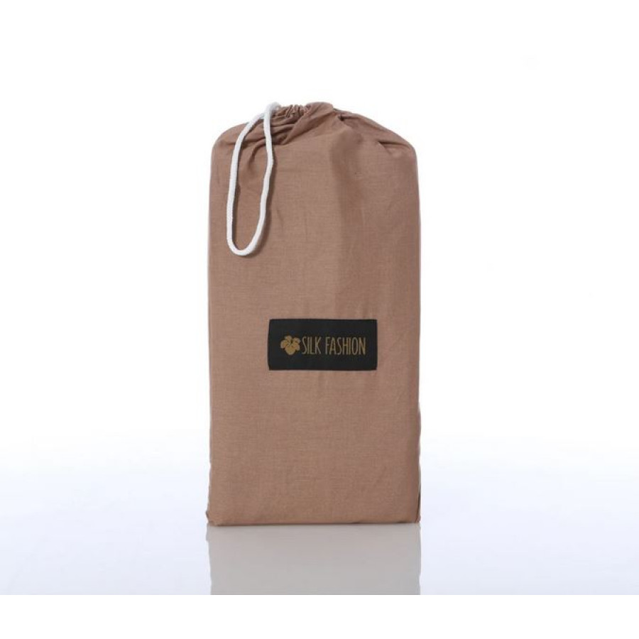 Πανωσέντονο-Σεντόνι χωρίς Λάστιχο Υπέρδιπλο (225x267) Βαμβακερό Newhome Essentials Praline (Καφέ)