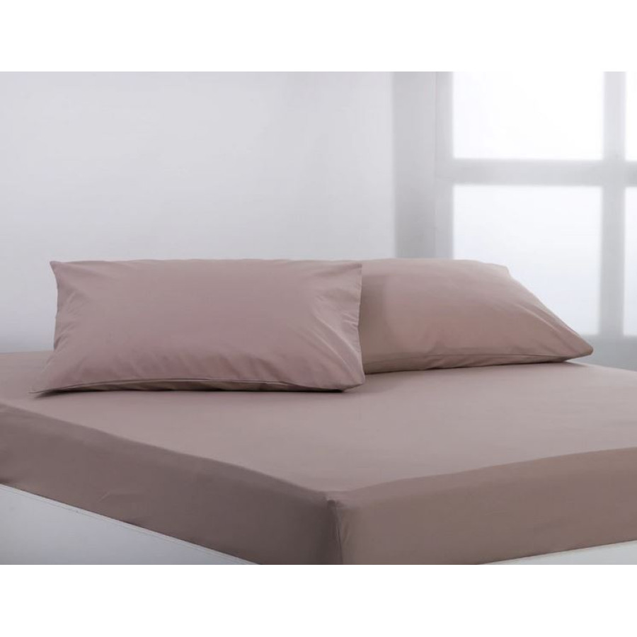 Πανωσέντονο-Σεντόνι χωρίς Λάστιχο Υπέρδιπλο (225x267)Βαμβάκι Newhome Essentials Mashroom (Μπεζ)