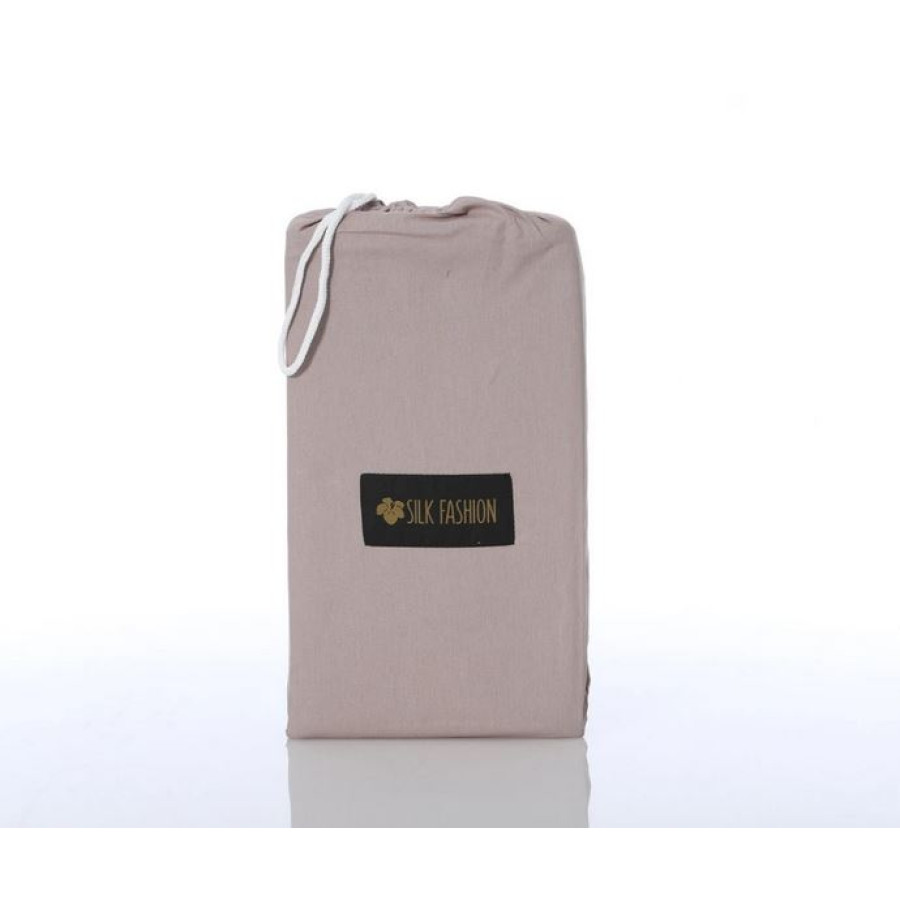 Κατωσέντονο με Λάστιχο Διπλό (165x200+35) Βαμβακερό Newhome Essentials Mashroom (Μπεζ)