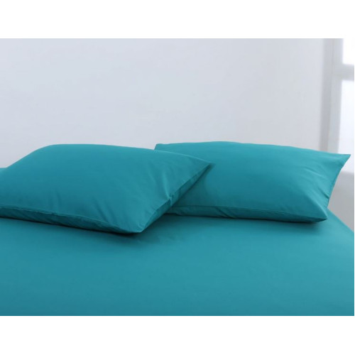 Πανωσέντονο-Σεντόνι χωρίς Λάστιχο Υπέρδιπλο (245x267) Βαμβάκι Newhome Essentials Teal Blue (Πετρόλ)