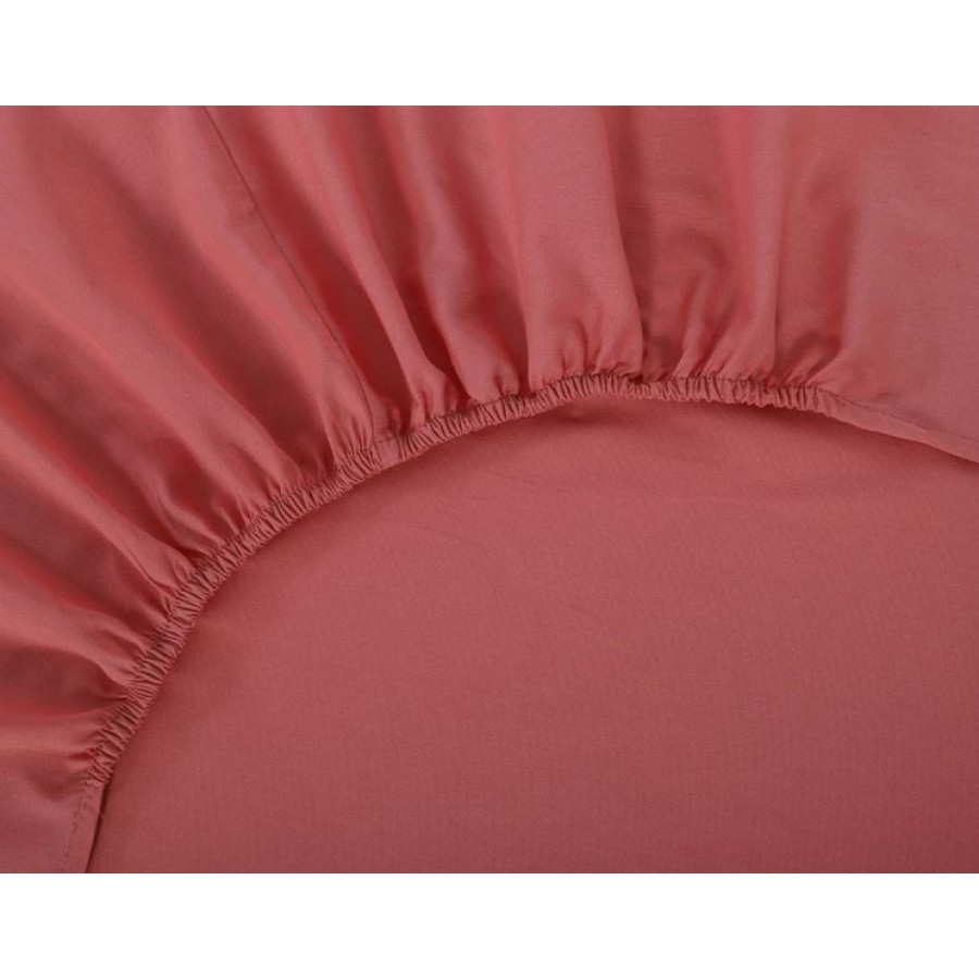 Κατωσέντονο με Λάστιχο Διπλό (165x200+35) Βαμβακερό Newhome Essentials Coral Almond (Σομόν)