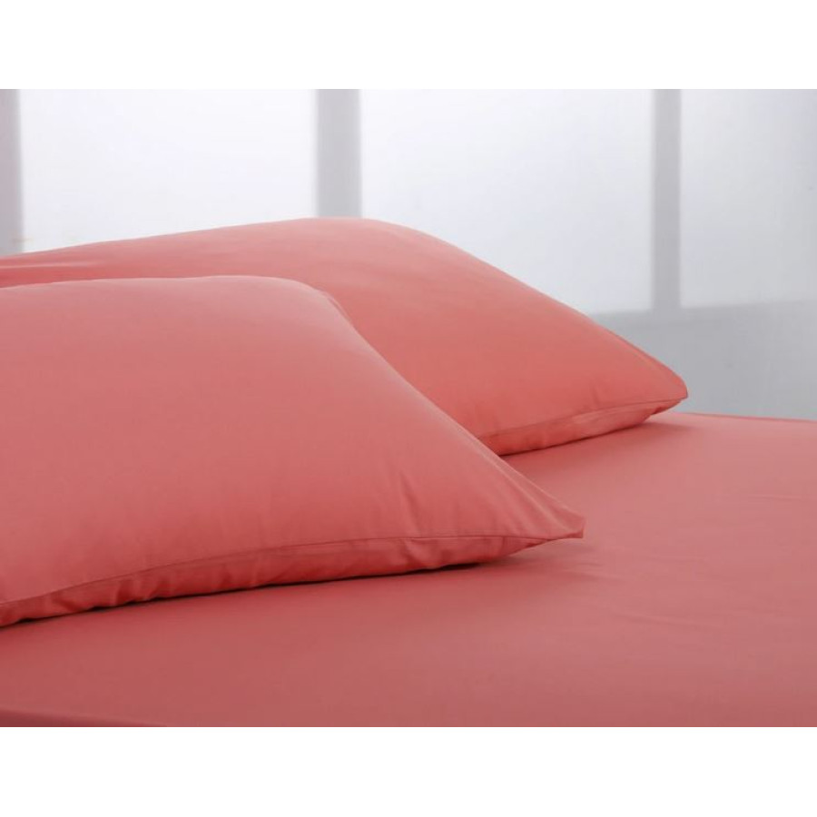 Πανωσέντονο-Σεντόνι χωρίς Λάστιχο Μονό (165x267) Βαμβακερό Newhome Essentials Coral Almond (Σομόν)