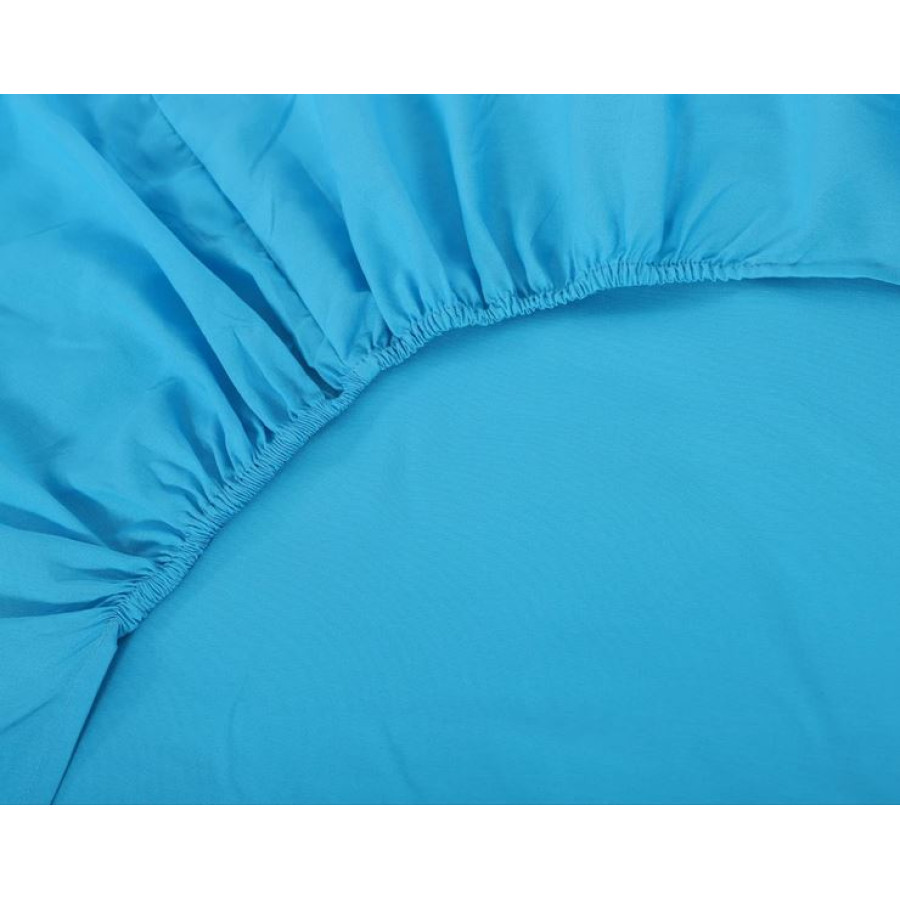 Κατωσέντονο με Λάστιχο Ημίδιπλο (125x200+35) Βαμβακερό Newhome Essentials River Blue (Τυρκουάζ)