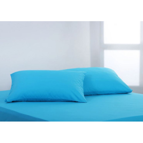 Πανωσέντονο-Σεντόνι χωρίς Λάστιχο Υπέρδιπλο(245x267)Βαμβάκι Newhome Essentials River Blue (Τυρκουάζ)