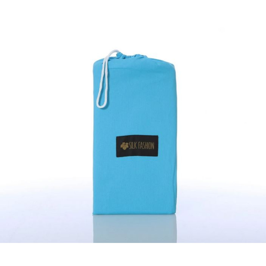 Κατωσέντονο με Λάστιχο Ημίδιπλο (125x200+35) Βαμβακερό Newhome Essentials River Blue (Τυρκουάζ)