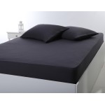 Κατωσέντονο με Λάστιχο Διπλό (160x200+35) Μονόχρωμο No Iron Newhome Jersey Dark Grey