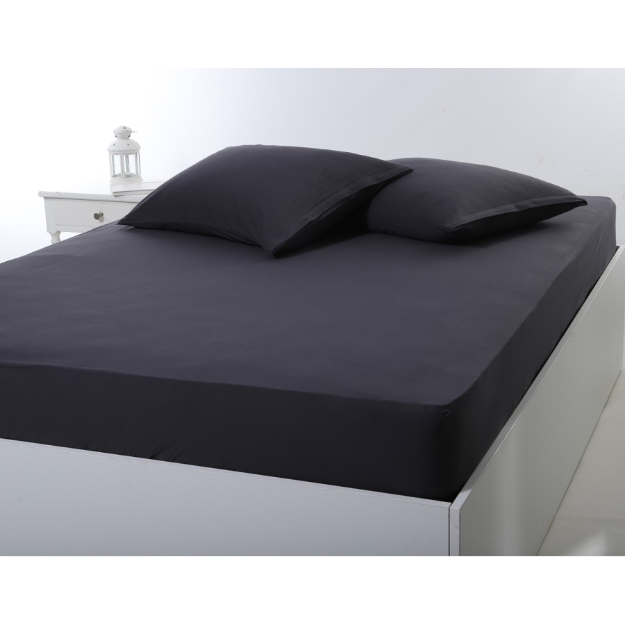 Μαξιλαροθήκες Ύπνου (50x70) Ζεύγος Μονόχρωμες No Iron Newhome Jersey Dark Grey