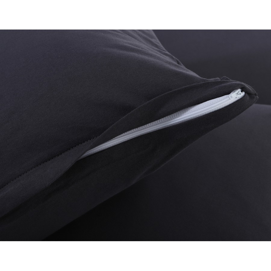 Μαξιλαροθήκες Ύπνου (50x70) Ζεύγος Μονόχρωμες No Iron Newhome Jersey Dark Grey