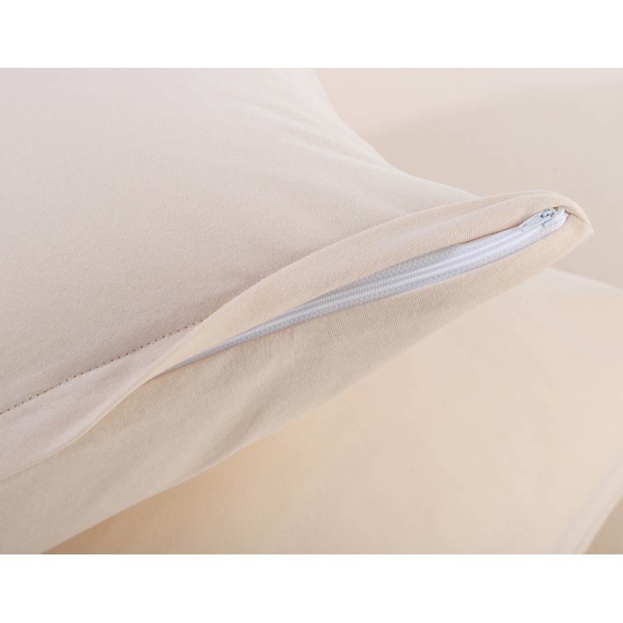 Μαξιλαροθήκες Ύπνου (50x70) Ζεύγος Μονόχρωμες No Iron Newhome Jersey Light Beige