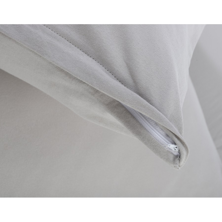 Μαξιλαροθήκες Ύπνου (50x70) Ζεύγος Μονόχρωμες No Iron Newhome Jersey Light Grey