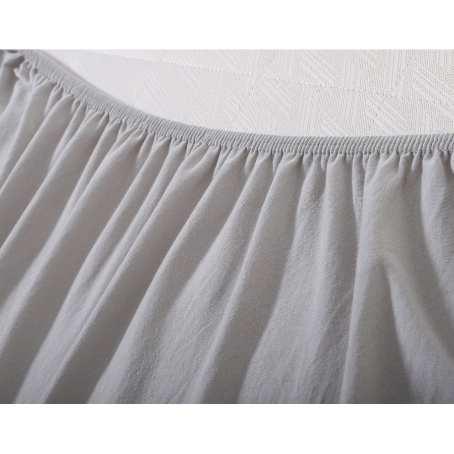 Κατωσέντονο με Λάστιχο Μονό (100x200+35) Μονόχρωμο No Iron Newhome Jersey Light Grey