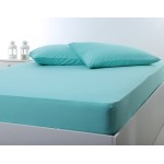 Κατωσέντονο με Λάστιχο Μονό (100x200+35) Μονόχρωμο No Iron Newhome Jersey Sea Green