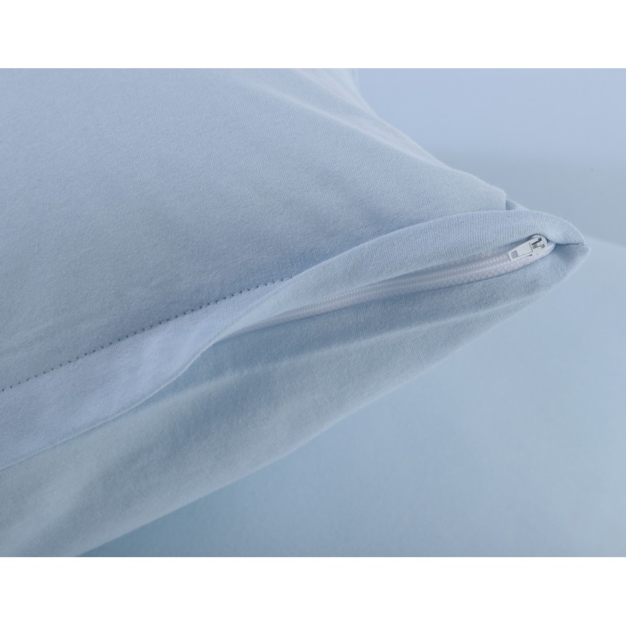 Μαξιλαροθήκες Ύπνου (50x70) Ζεύγος Μονόχρωμες No Iron Newhome Jersey Siel