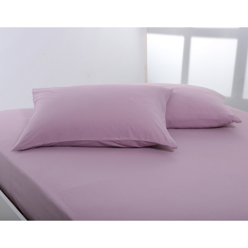 Μαξιλαροθήκες Ύπνου (50x70) Ζεύγος Μονόχρωμες No Iron Newhome Jersey Cyclamen