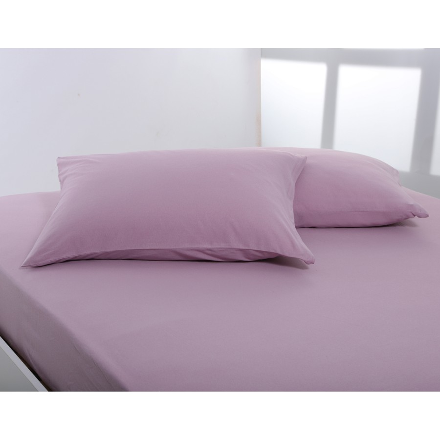 Κατωσέντονο με Λάστιχο Μονό (100x200+35) Μονόχρωμο No Iron Newhome Jersey Cyclamen (Λιλά)