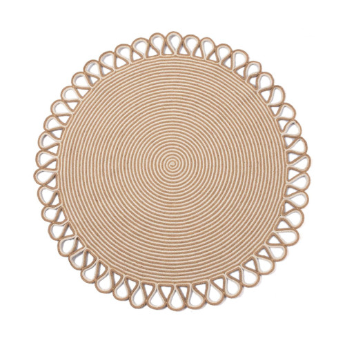 Σουπλά Στρογγυλό (Διάμετρος 38 εκ.) Γιούτα Δίχρωμο Newhome 1911 Beige