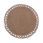 Σουπλά Στρογγυλό (Διάμετρος 38 εκ.) Γιούτα Δίχρωμο Newhome 1911 Grey/Beige