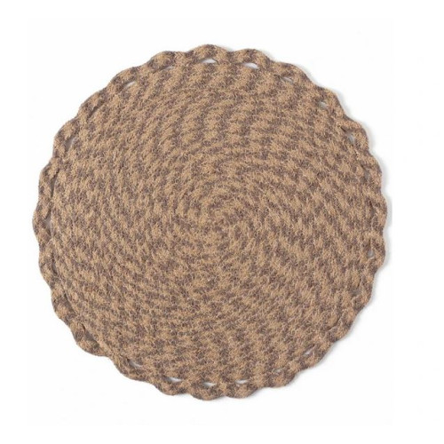 Σουπλά Στρογγυλό (Διάμετρος 38 εκ.) Γιούτα Δίχρωμο Newhome 2058 Charcoal