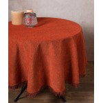 Ροτόντα (Διάμετρος 175εκ) Σενίλ Μονόχρωμο Newhome 055 πορτοκαλί