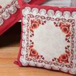 Διακοσμητική Θήκη Φιγούρας (45x45) Στόφα Ζακάρ Newhome 14250 με Παπαρούνες