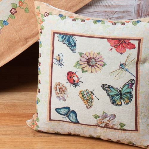 Διακοσμητική Θήκη Φιγούρας (45x45) Στόφα Ζακάρ Newhome 14252 με Πεταλούδες